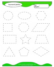 Geometrik Şekiller Çalışma Sayfaları